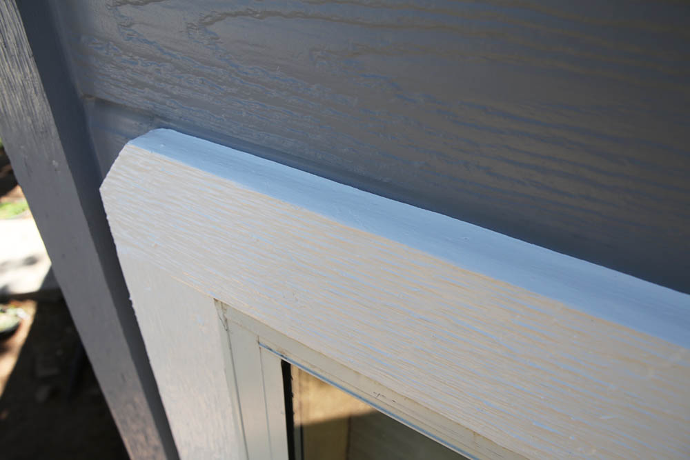 Properly painted exterior trim and siding