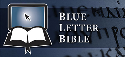 Blue Letter Bible logo and link to bible search engine