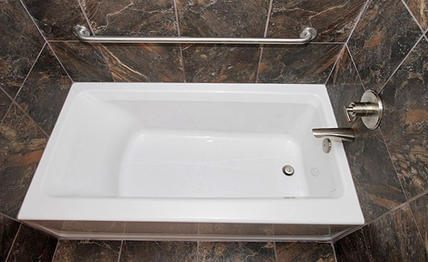 New soaker tub with ADA grab bar