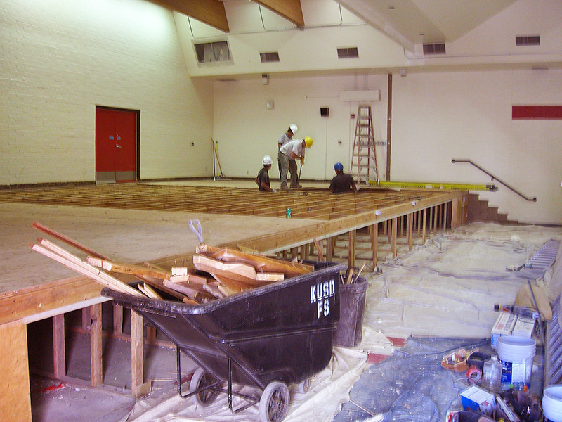 MVHS remodel including demolition of a stage