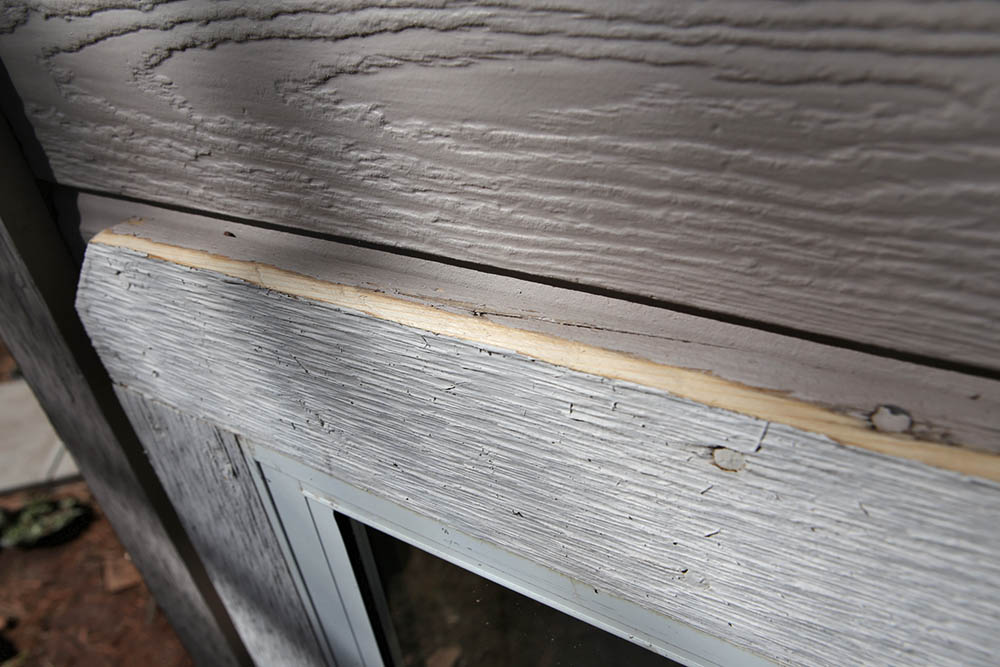 Beveling exterior trim to promote water shedding.