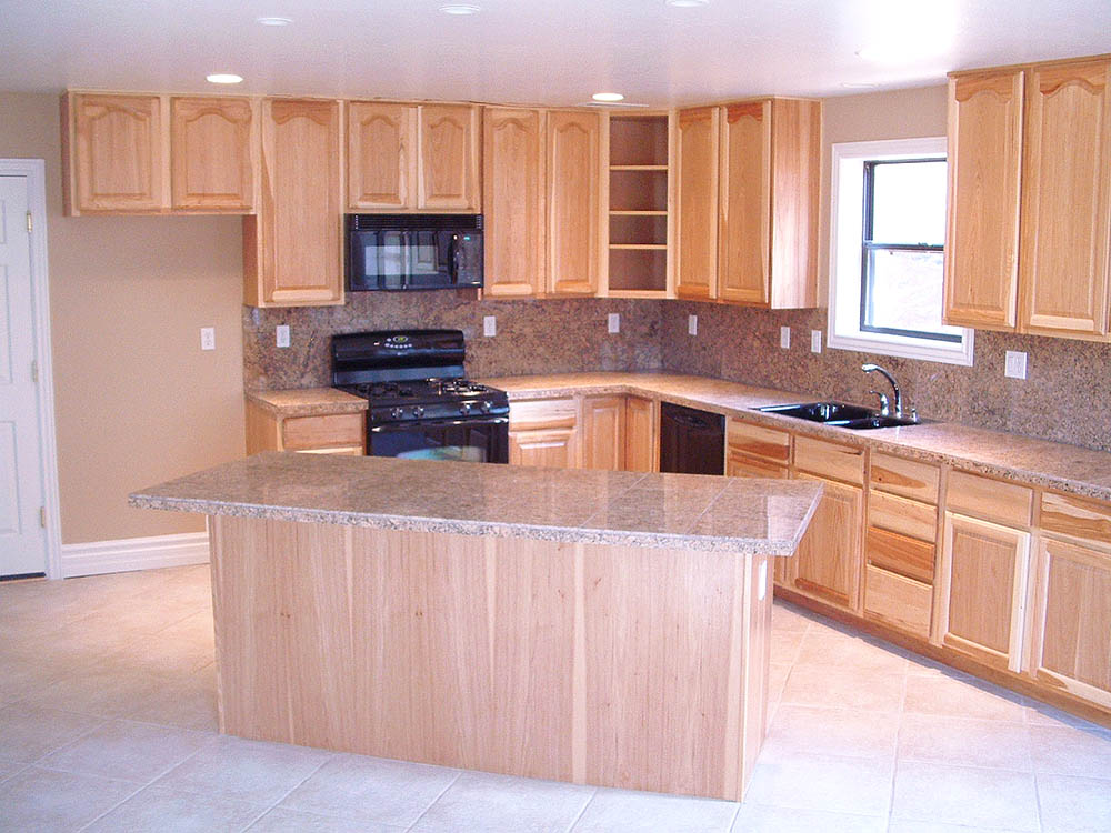 Custom Hickory cabinets and granite counters