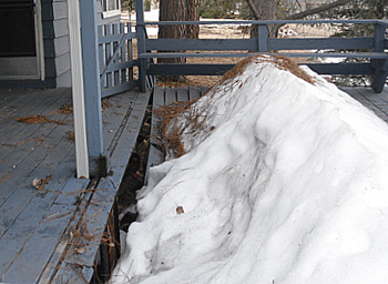 Deck collapsed from snow near Flagstaff Arizona